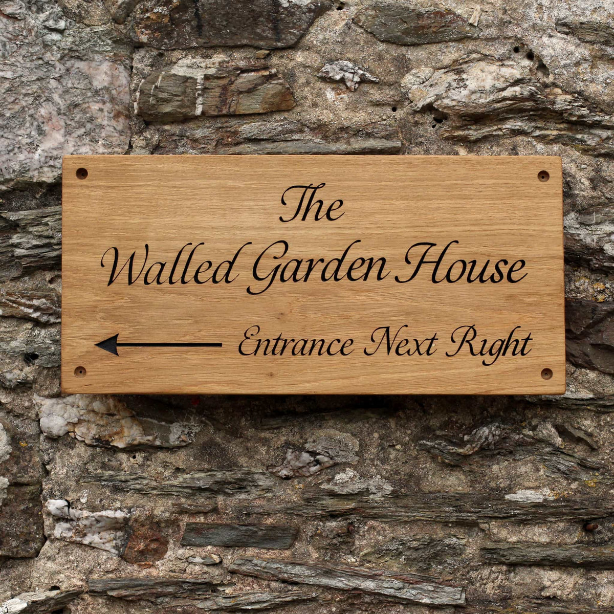 Personalised Oak House Plaque | Custom Sizes