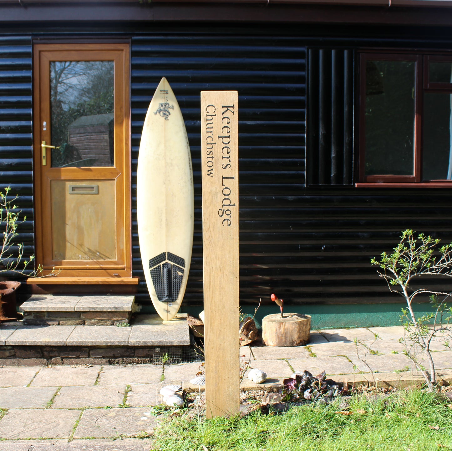 Solid Oak Wide and Tall Sign Post