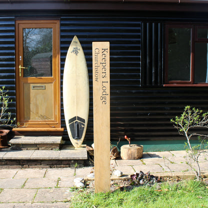 Solid Oak Wide and Tall Allotment Sign Post