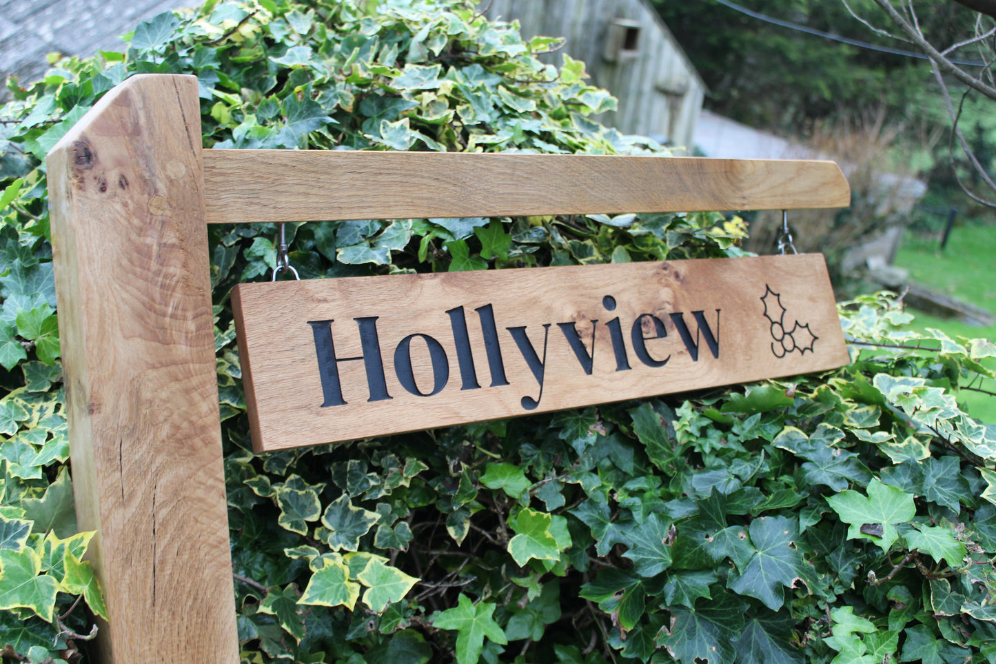 Engraved Outdoor Hanging Sign