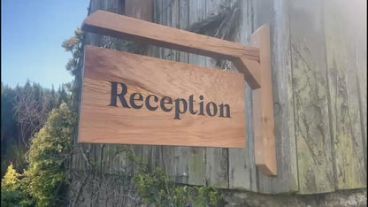 Wall Mounted  Engraved Double Sided Swinging Sign