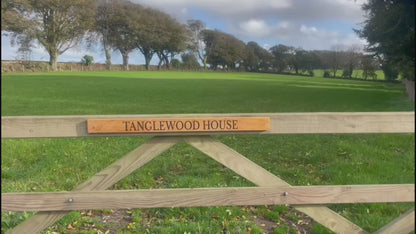 Classic Engraved Wooden Gate Sign