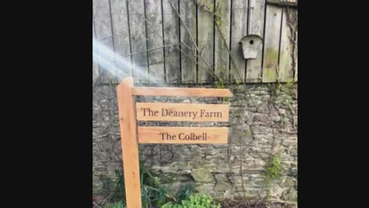 Engraved Two Tier Hanging Signpost