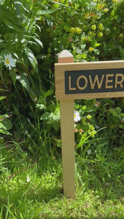 Bold Contrast Personalised Wooden House Sign