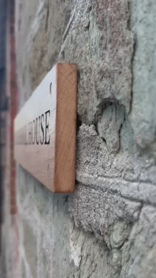 Customisable Engraved Wooden House Plaque