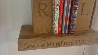 Dartmoor Oak with Personalised Engraved Floating Shelf