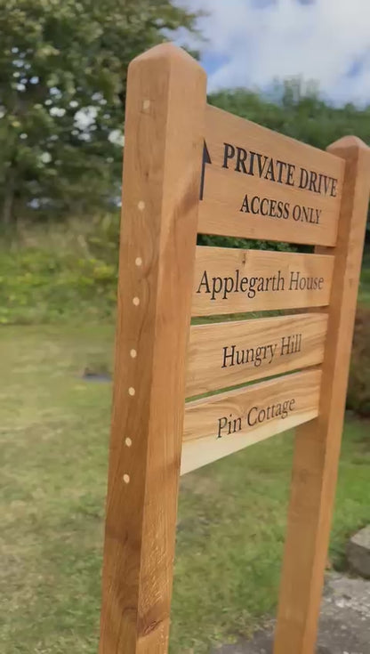 Premium Entrance Ladder Signage with a Mortised Joint