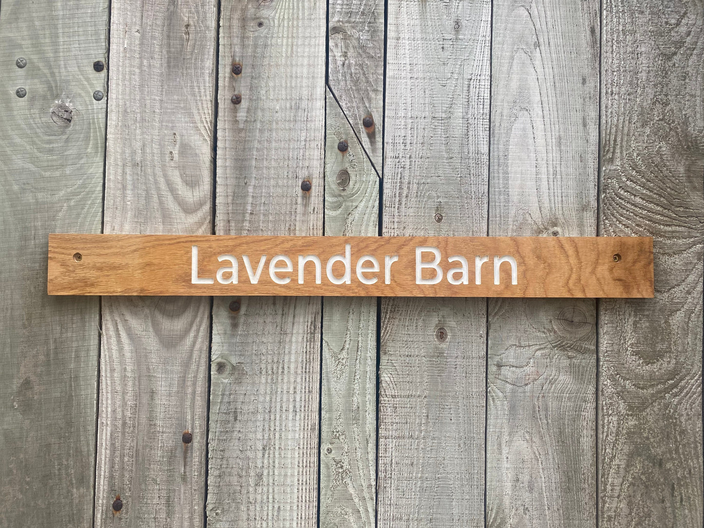 Classic Engraved Wooden Gate Sign