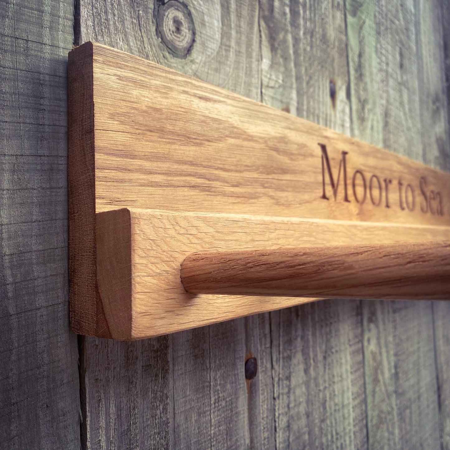 Classic Wooden Engraved Boot Rack