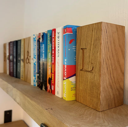 Personalised Oak Book Ends