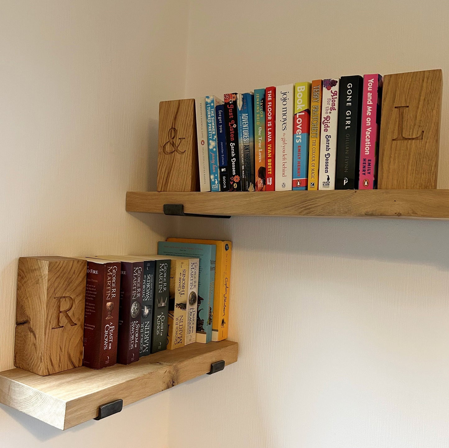 Personalised Oak Book Ends