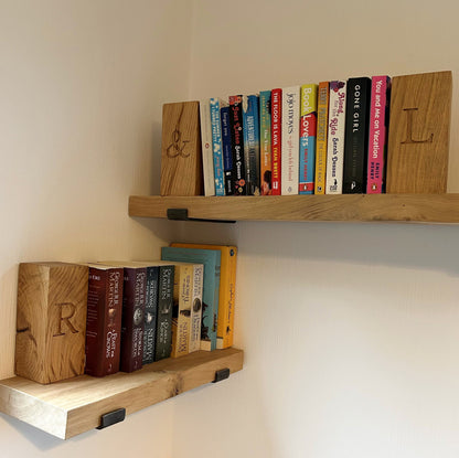 Personalised Oak Book Ends