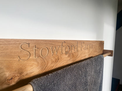 Bespoke Oak Towel Rail